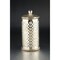 CC Home Furnishings 13.5” Silver Textured Jar with Finial Lid